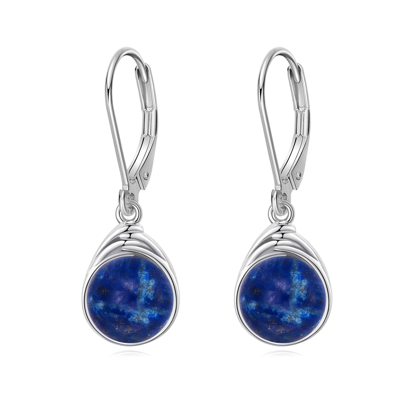 POPLYKE Lapis Lazuli Dangle Earrings for Women 925 Sterling Silver Lapis Lazuli Leverback Earrings Blue Dangle Earrings Jewelry Gifts Christmas Birthday