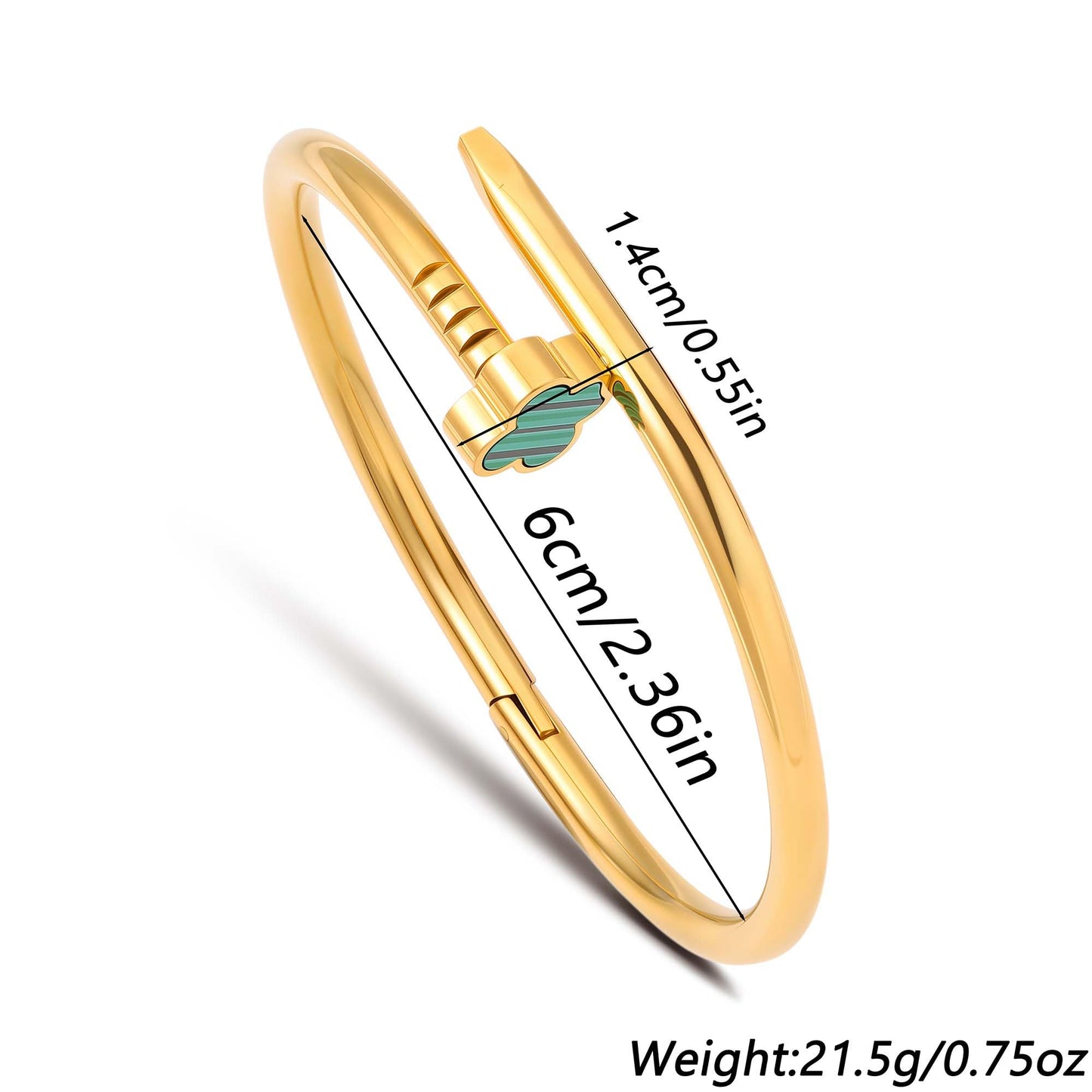 18K Gold Plated Love Nail Bangle Bracelet for Women,Stainless Steel Non-Tarnish Stackable Nail Bangle Couple Bracelet Love Trendy Jewelry Dainty Gold Bracelet Gift for Women