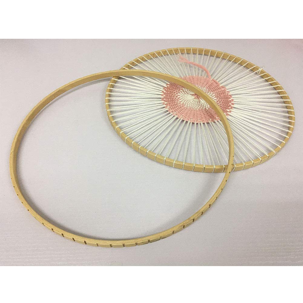 Handmade Weaving Machine, Multifunctional Round Wooden Machine Tools Knitting Loom DIY Handmade Household Weaving Machine for Knitting Coaster and Vintage Style Network（Diameter：11.4inch）