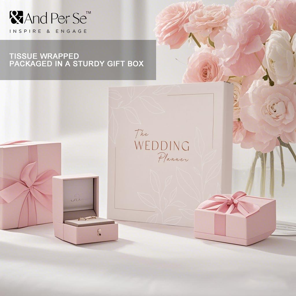 &And Per Se Wedding Planner Book and Organizer - Wedding Planning for Bride, Engagement Gifts for Couples, Future Brides and Grooms (Mystic Grey)