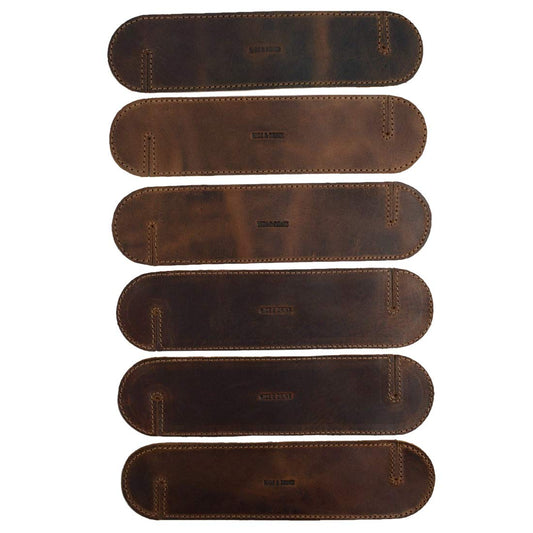 Hide & Drink, Leather Napkin Ring (6 Pack), for Place Setting, Wedding Receptions, Dinner & Holiday Parties, Home Decoration, Handmade :: Bourbon Brown