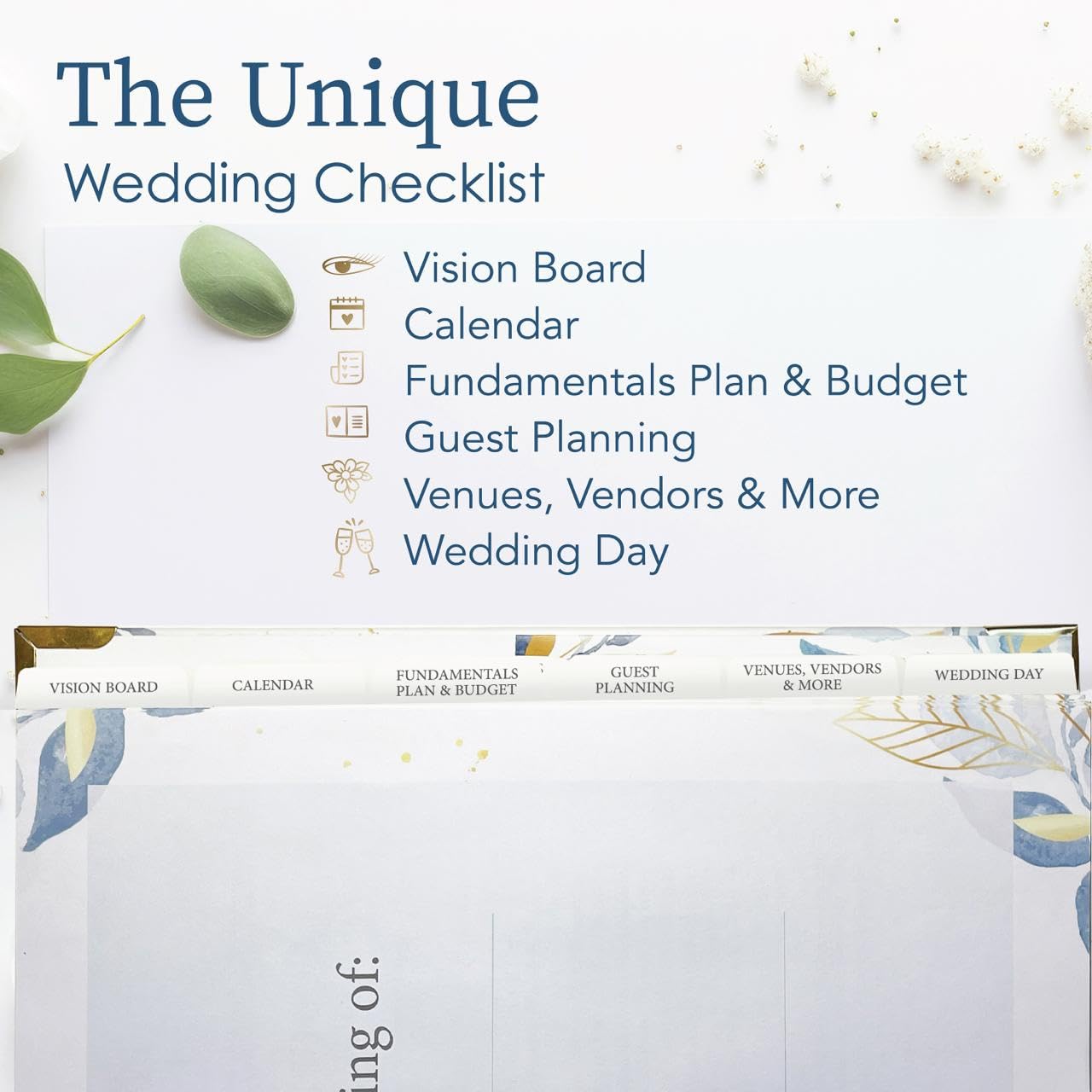 NATHMC STORE Wedding Planner Book and Organizer, Bridal Planner Includes Countdown Calendar, Beautiful Pen, Wedding Planning Book, Budget Planner, Wedding Timeline, Vendor Contacts.