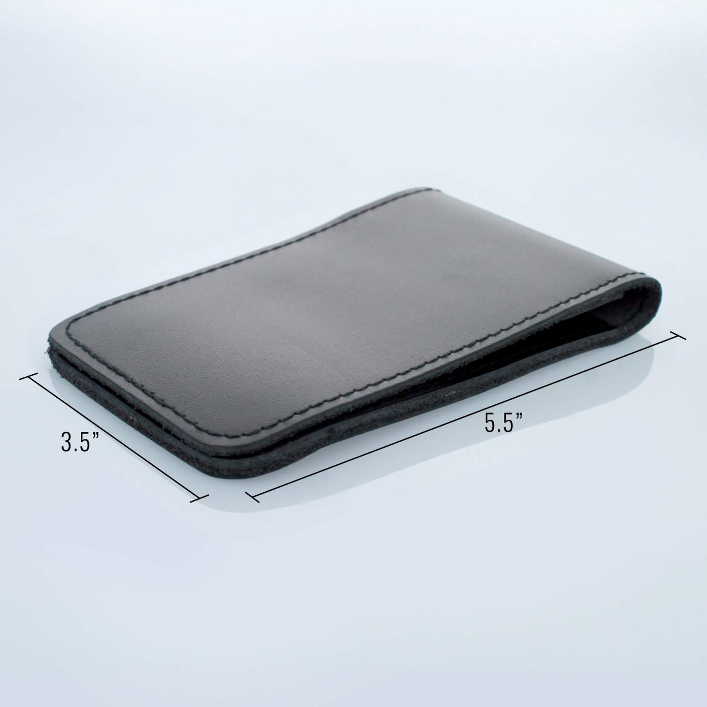 ASR Federal Minimalist 3x5" Leather Memo Pad Cover Notepad Holder Police Gear, Smooth Black