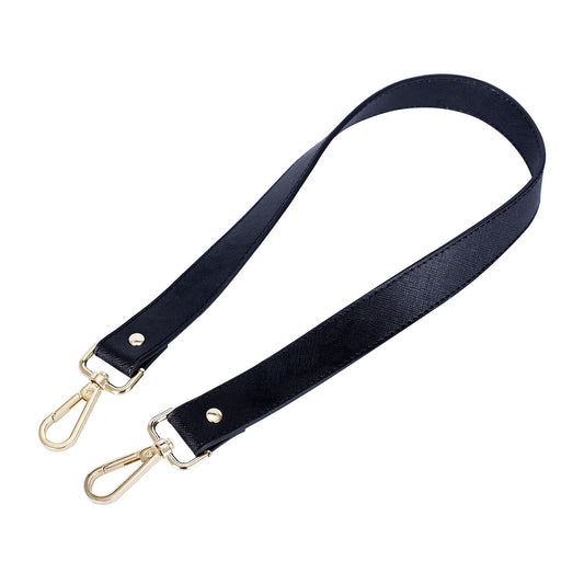 VanEnjoy Full Grain Leather Replacement Strap Cross Body Bag Crisscross Pattern Purse, 24'L1'w, Black(crisscross Pattern), Medium