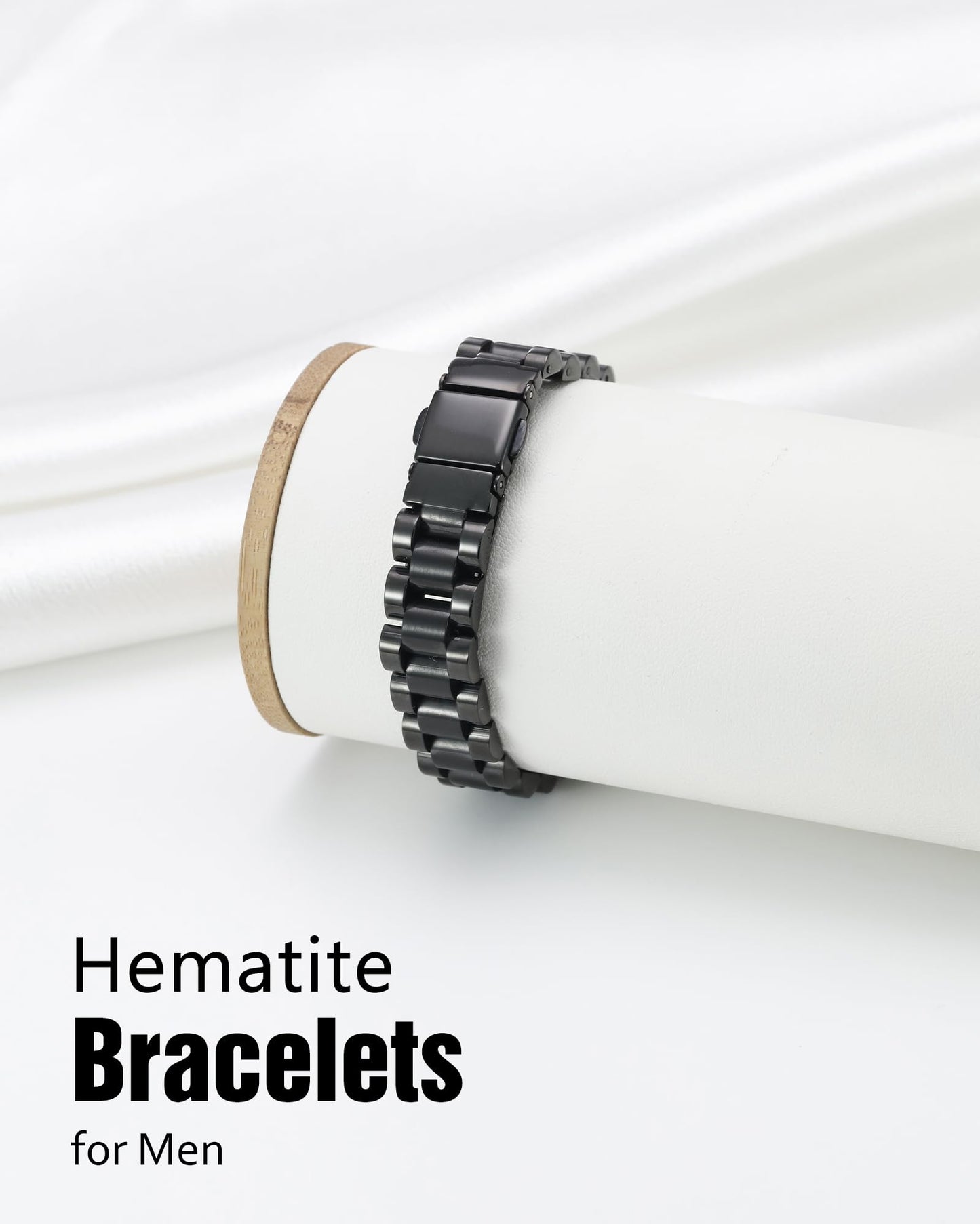 Jecanori Ultra Strength Magnetic Bracelets for Men - Men's Hematite Bracelet, Jewellry Gift with Sizing Tool for Perfect Fit