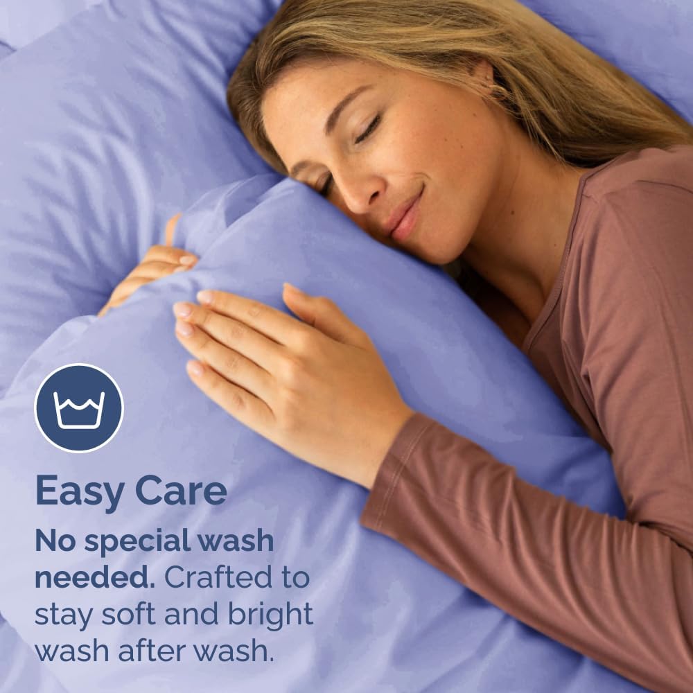 Skiennix Standard Pillow Cases Set of 4 - Ultra Soft Hotel Quality Covers - Lavender Machine Washable