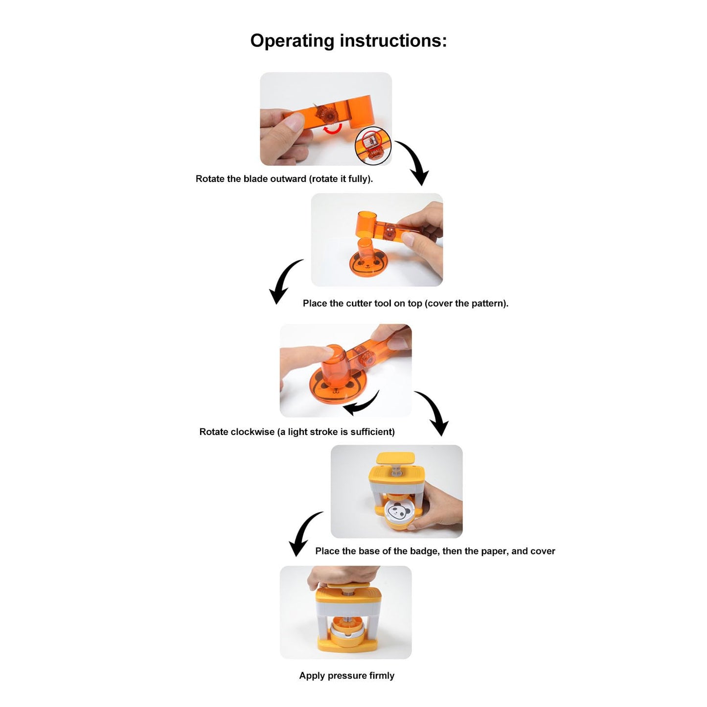 LOCADENCE Button Maker Machine, Badge Maker Machine with 48pcs Button Parts Pictures Circle Cutter, DIY Pin Badge Button Maker Press Machine, Badge Punch Gifts for Kids