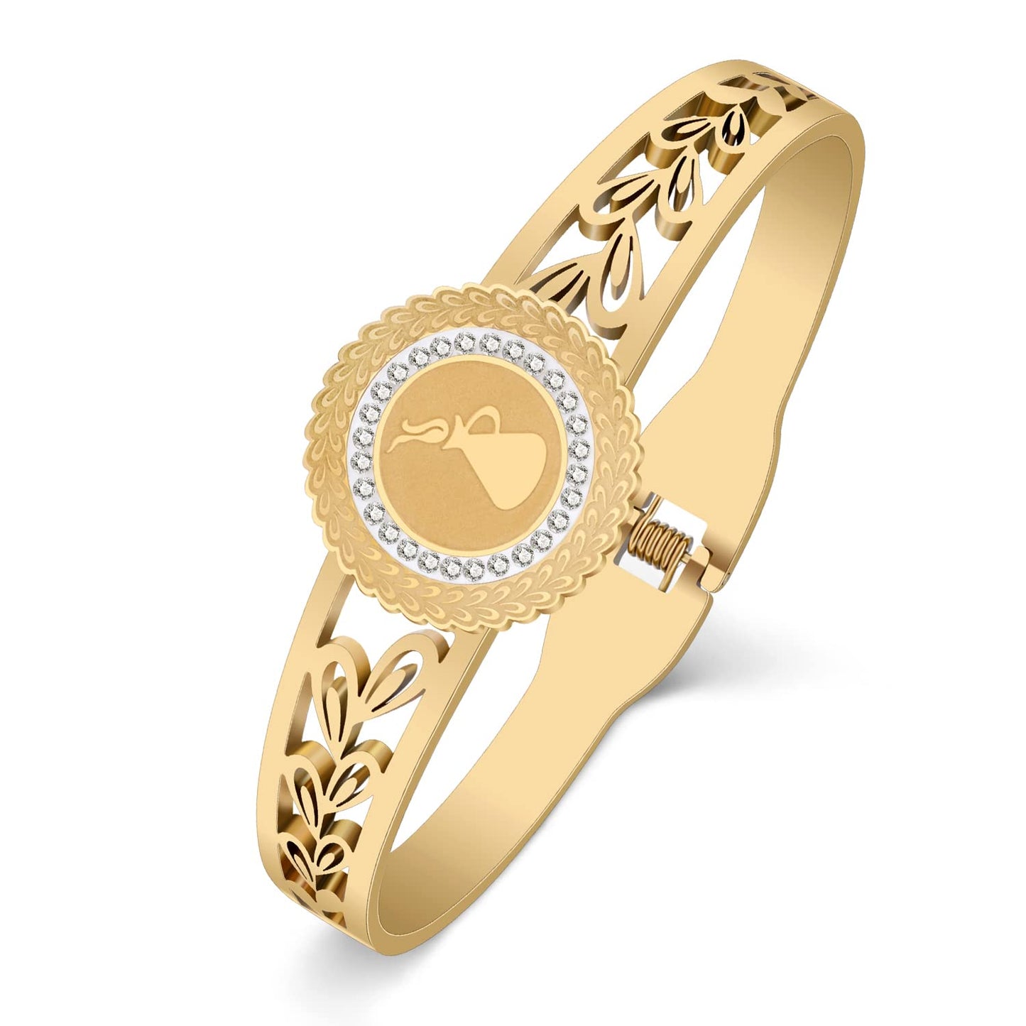 YAYAKO Stainless Steel Constellation Bracelets Bangle Zodiac Gifts for Women Birthday Gifts (Aquarius 041)