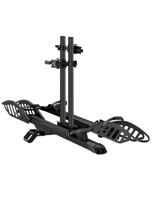 Young Electric Hitch 2-Bike Rack, 200 lbs Capacity E-Bike Carrier Platform Mount, Up to 5’’ Fat Tire Bicyclefor 2’’ Receiver Cars Trucks SUVs Minivans RV, Trailer