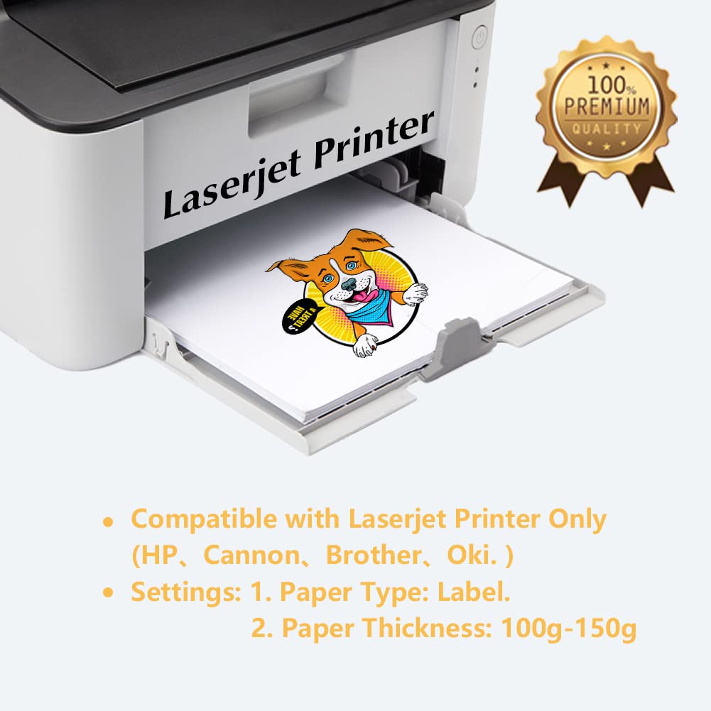 TransOurDream Heat Transfer Paper for LaserJet Printer (20 Sheets, 8.5x11, Laser 1.0) Printable HTV Heat Transfer Vinyl for T Shirts Iron on Transfers for Light Fabrics (TRANS-LAS1-L-20)