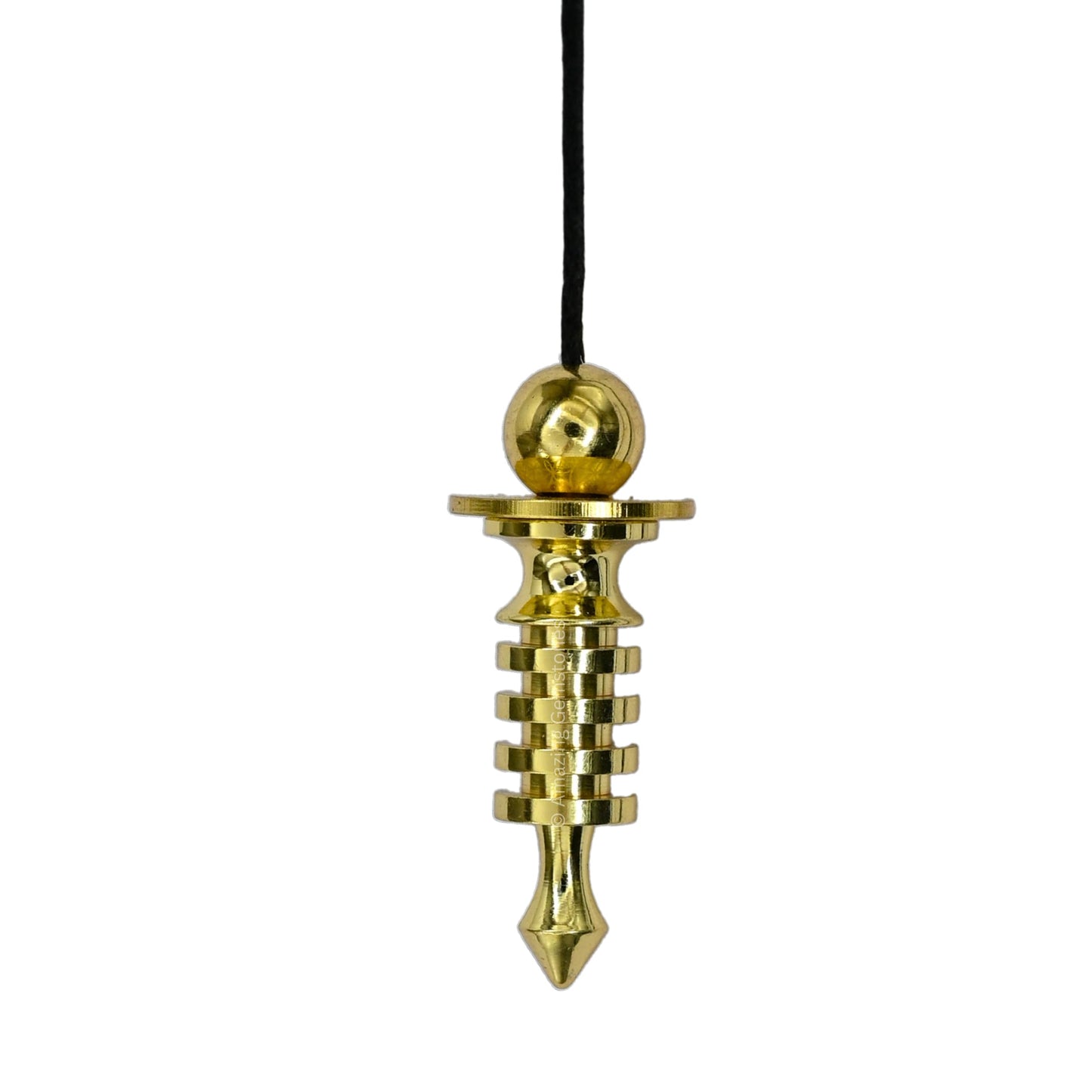Amazing Gemstone Healing Metal Pendulums for Divination, Gold 4 Ring ISIS Steel Copper Pendulum High Energy Pendulo de Bronce Pendulos de Mesa MP37