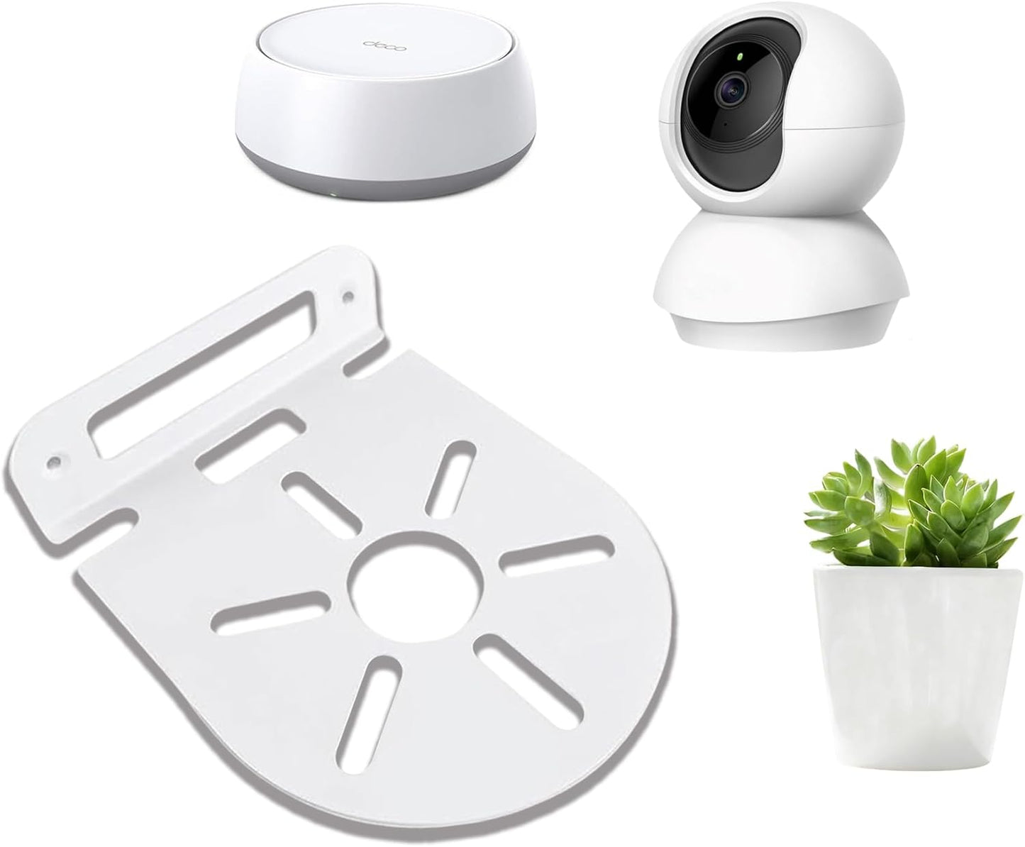 Roolaudk 2 Pack Floating Shelves for Wall Mount Holder for Flower Pot, Security Camera for Baby Monitor, Dog Detection