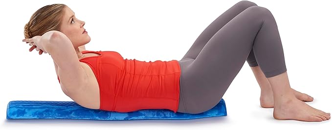 OPTP PRO-Roller Soft Density Foam Roller ??Low Density Soft Foam Roller for Physical Therapy, Pilates, Yoga Foam Roll Exercises, and Muscle Recovery - Blue 36" x 6" x 3" Half-Round