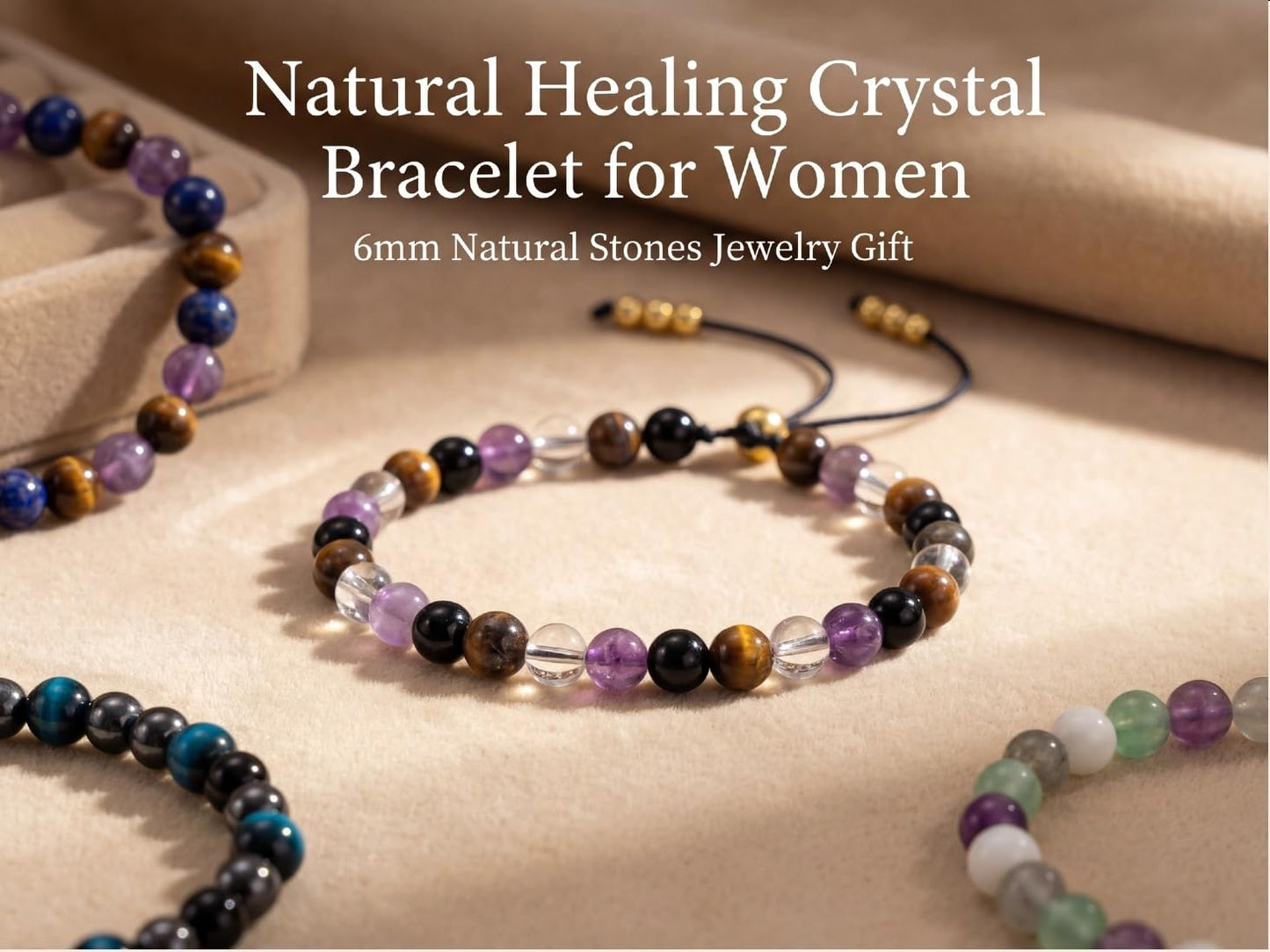 NUKAYAI New Beginnings Bracelet for Women Gifts Graduation Her Crystal Coworker Retirement Goodbye Friend Inspirational Farewell Leaving Housewarming Going Away Divorce Birthday Jewelry Natural Stones