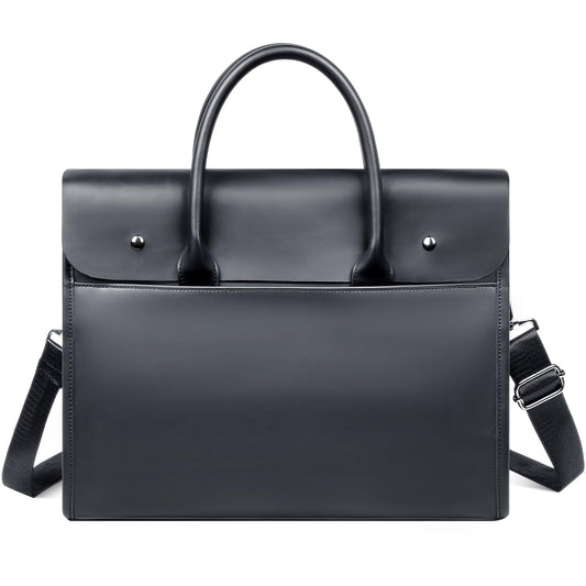 MONAHITO Laptop Briefcases Bag for Men - Vegan Leather Messenger Satchel Office Bags for Men with Shoulder Strap