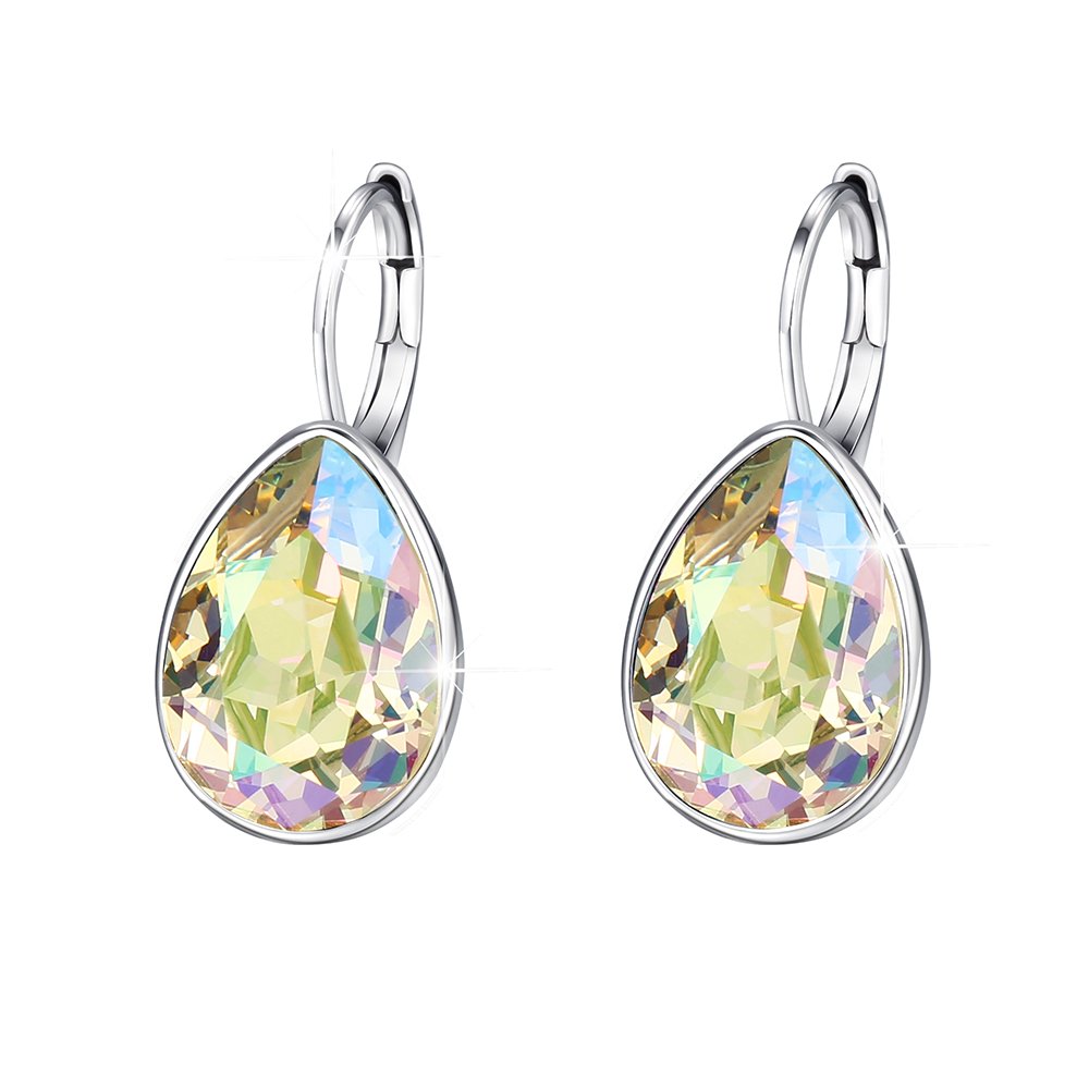 Xuping Jewelry Fashion Huggies Crystal Earring for Women (Apple Green)