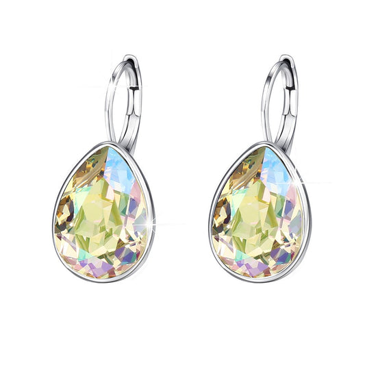 Xuping Jewelry Fashion Huggies Crystal Earring for Women (Apple Green)