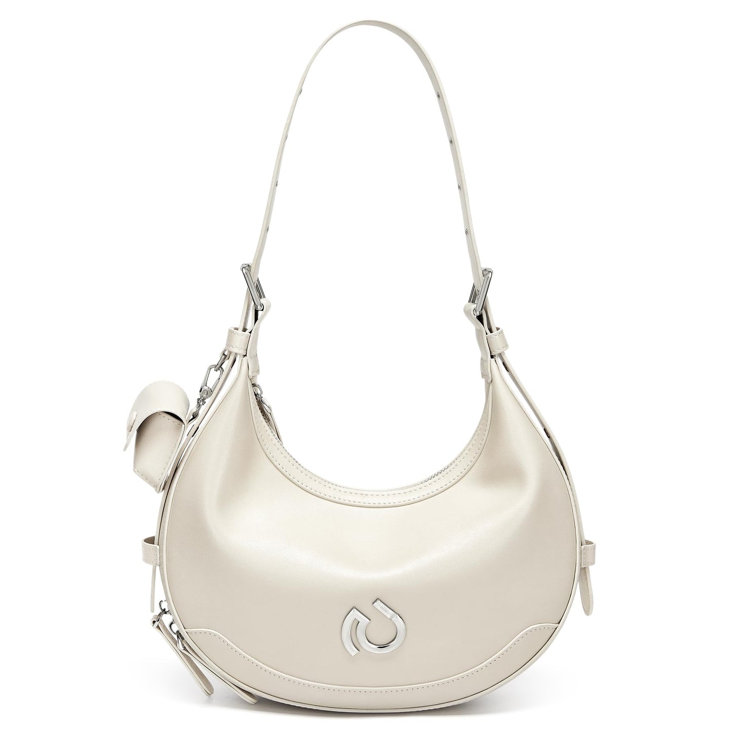 Cnoles Shoulder Bag For Women Cute Hobo Purses And Handbags Ladies Fashion Leather Crossbody Purse With Adjustable Strap White