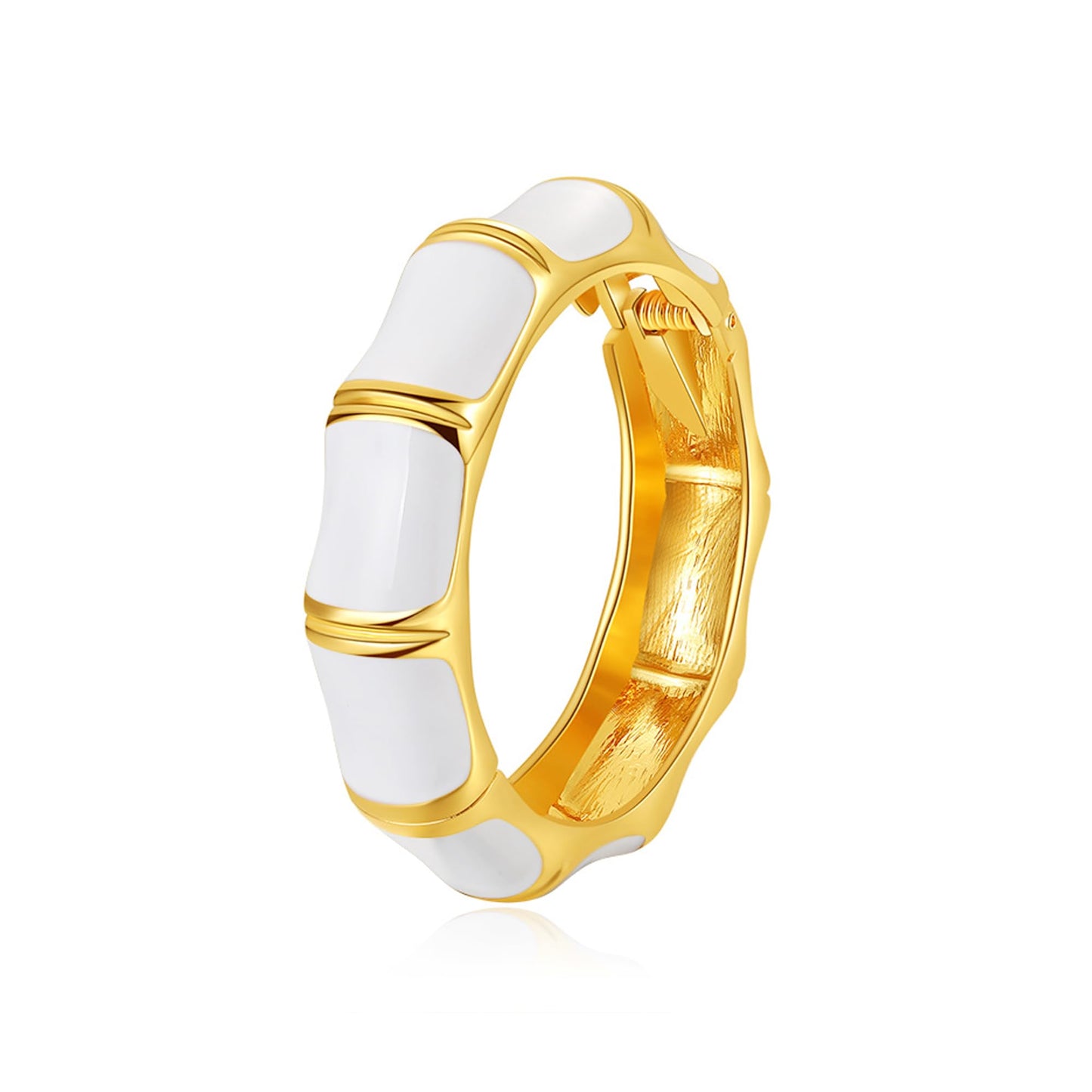 crataly White Gold Cuff Dripping Oil Bangle For Women-Enamel Vintage Bracelets For Birthday Christmas Mother's Day Valuntines Day Gifts
