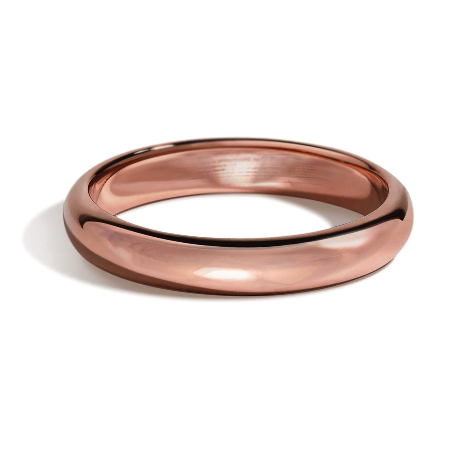 IVY & BAUBLE Pure Uncoated Solid Copper Ring for Men & Women — Lab-Tested, Raw Authentic Copper Band, Wellness Jewelry, Crafted in USA, 3mm, Size 9