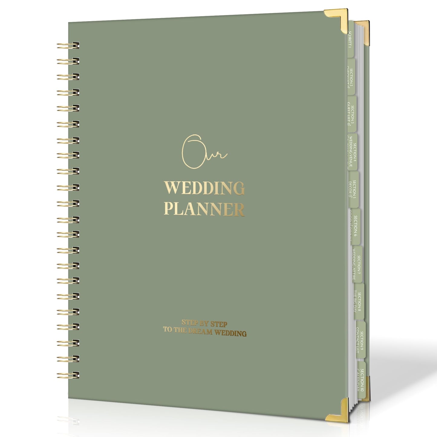 Wedding Planner Book and Organizer - A4 Wedding Planning Book with Checklist, Calendar & Tips - Makes Your Countdown Planning Easy - Engagement Gifts for Newly Engaged Couples, Future Brides & Grooms