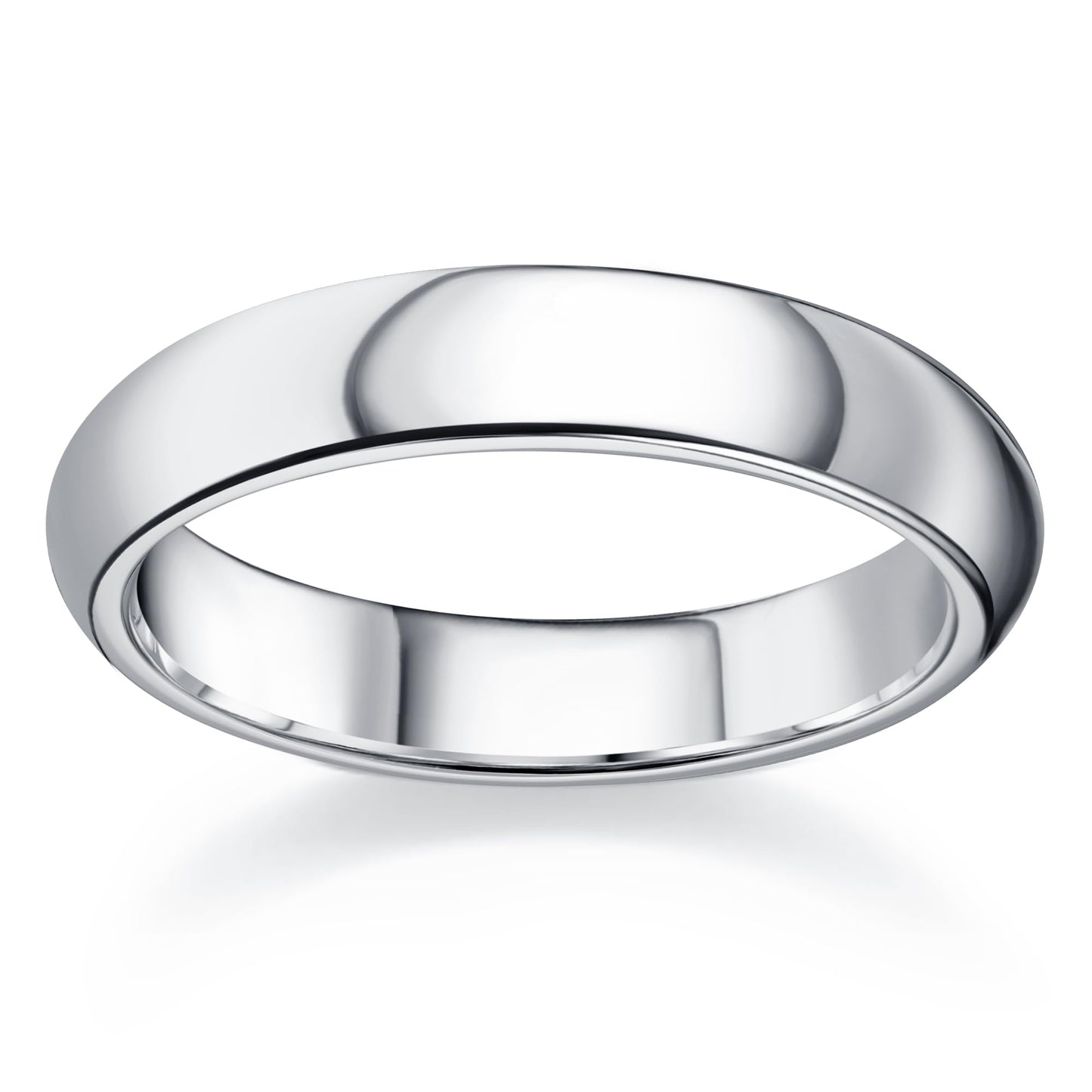 Florideco 5mm Stainless Steel Ring Wedding Bands for Women Mens Ring Wedding Band Plain Dome High Polished Size 8