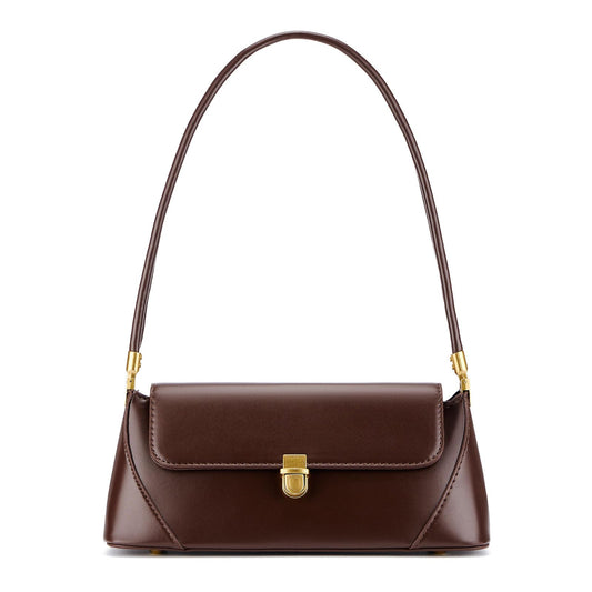 WEIMZC Shoulder Bag for Women Vintage Purse Fashion Classic Vegan Leather Clutch Tote Retro Handbag(Brown)