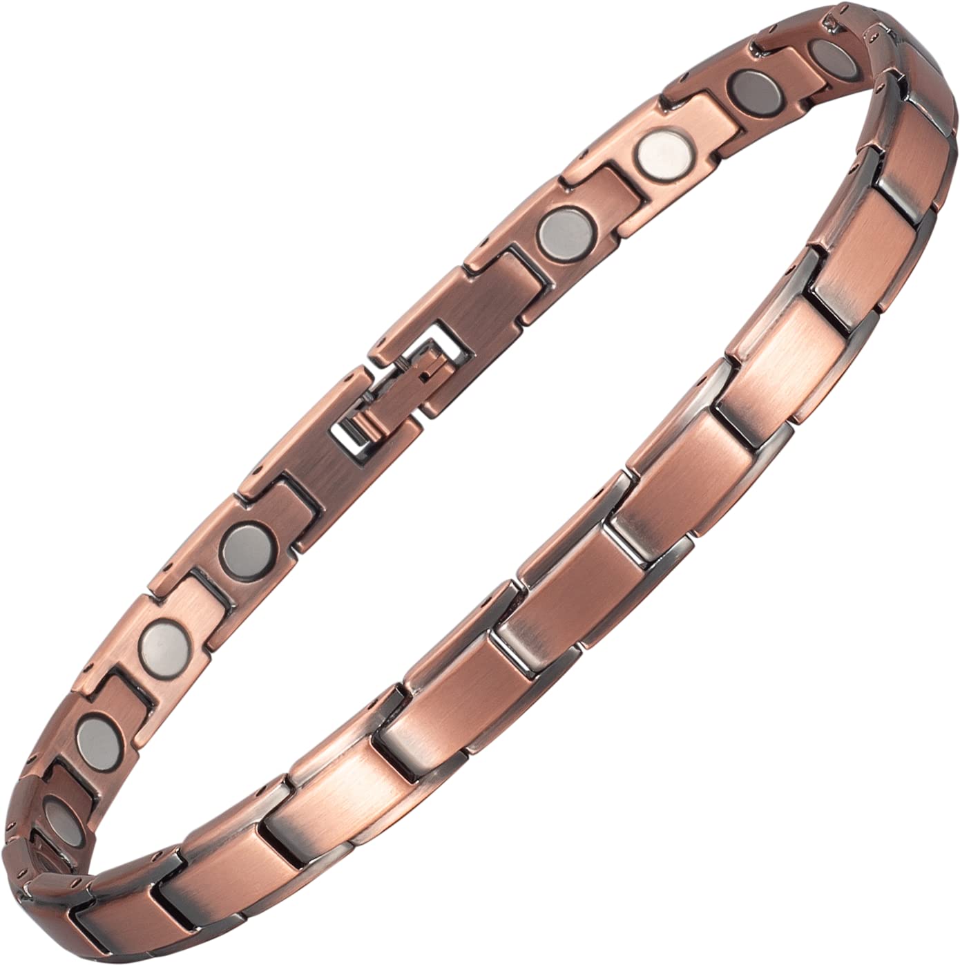 EnerMagiX Copper Ankle Bracelets for Women for Arthritis, 9.44inch Pure Copper Magnetic Anklet, with 3500 Gauss Magnets, Copper Jewelry Gifts