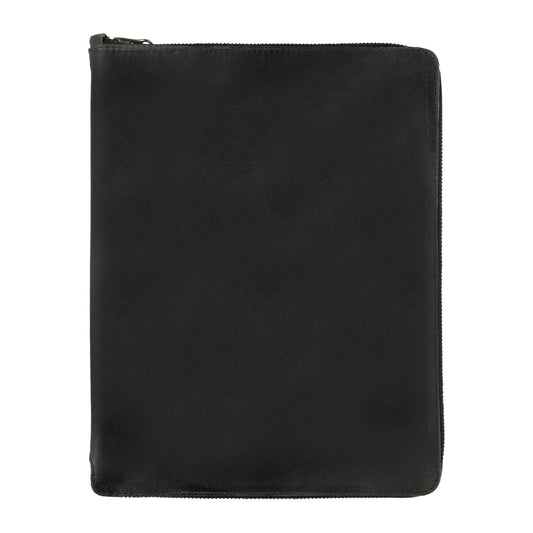 Hide & Drink, Zippered Journal Cover for Moleskine Notebook, XXL Size (8.5 x 11 in. Notebook NOT Included) Full Grain Leather, Handmade, Charcoal Black