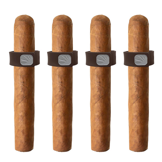 DEEDRR 4PCS Adjustable Magnetic Cigar Holder for Golf Carts & Outdoor Use (Brown)