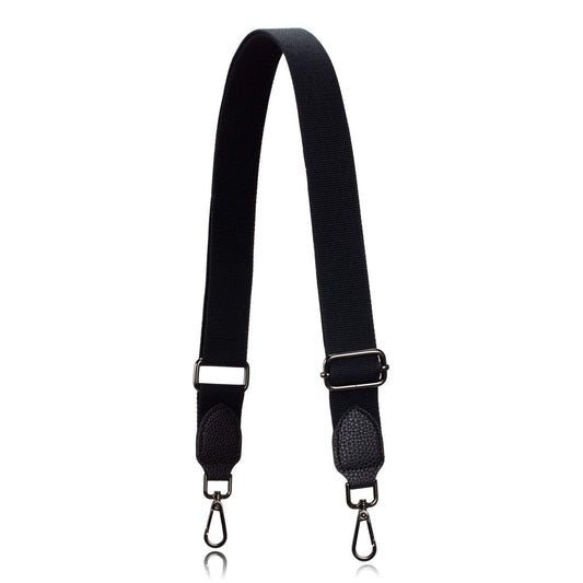 Allzedream Purse Straps Replacement Crossbody Bags Handbag Wide Canvas Leather Adjustable (Black)