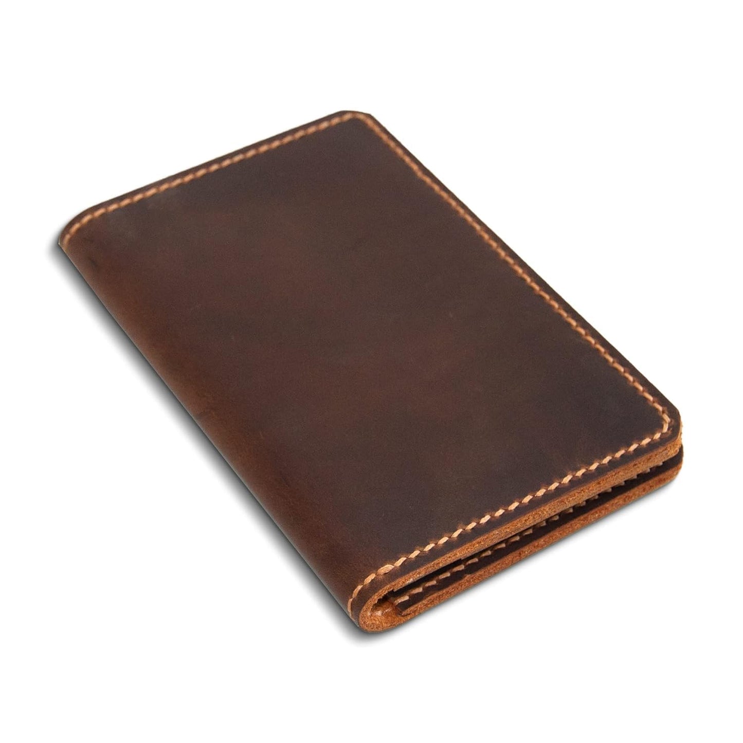 Turbosnail Leather Journal Cover for Moleskine Cahier Notebook Pocket size 3.5" x 5.5" Refillable Pocket Cover (Brown)