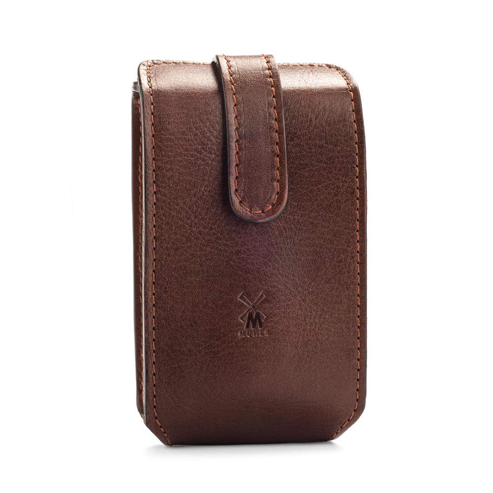 MÜHLE Travel Leather Travel Razor & Shaving Brush Hand-Made Case