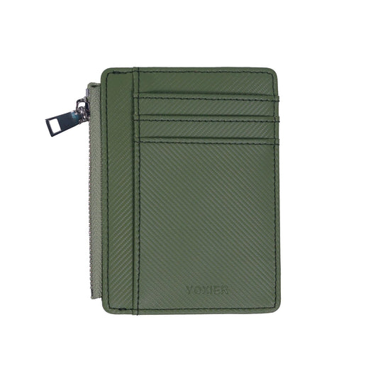 YOXIER Slim Minimalist Wallet, Front Pocket Wallets, RFID Blocking, Credit Card Holder for Men & Women (Matcha Green)
