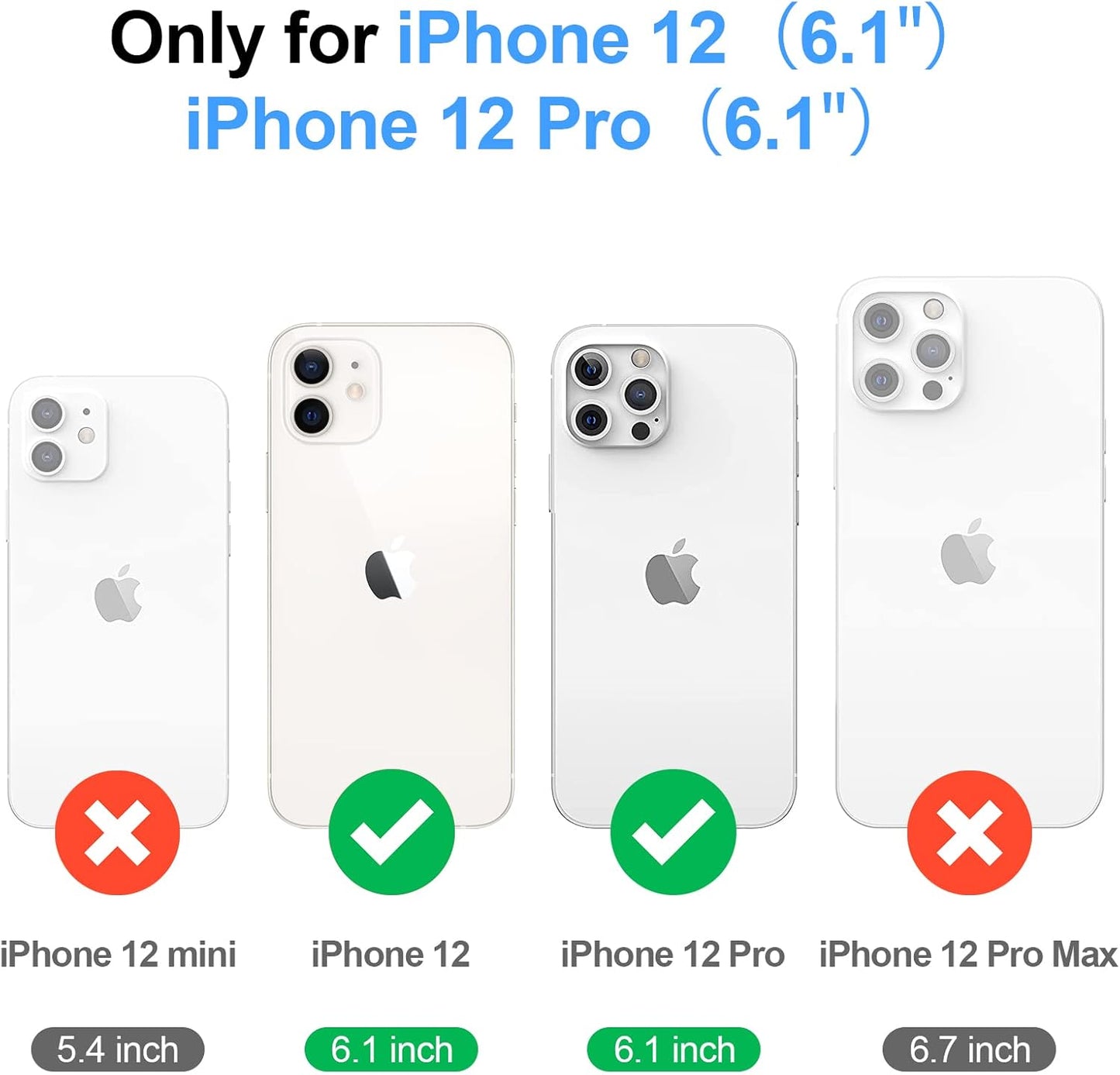 Antsturdy 2 1 12 6.1"/12 Compatible with Magsafe Magnetic in Detachable iPhone Pro Wallet Case with Credit Card Holder