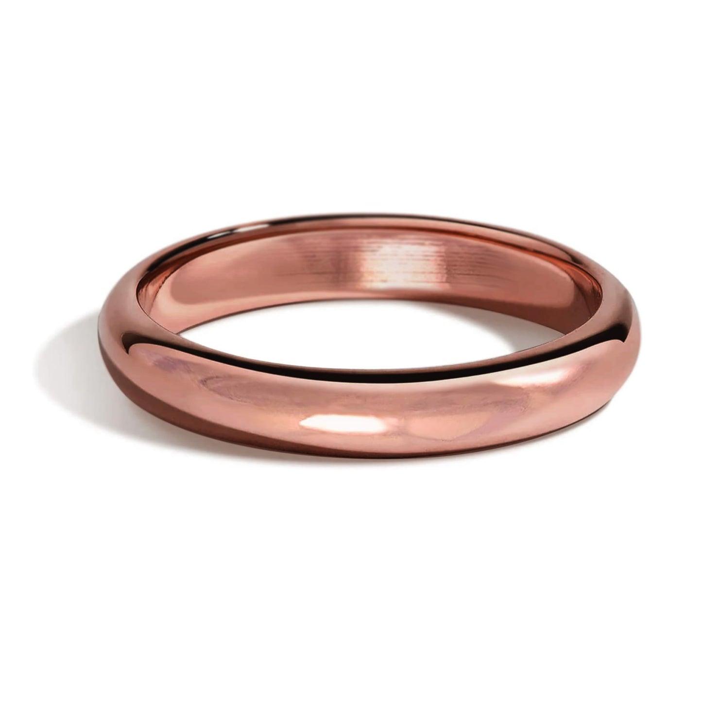 IVY & BAUBLE Pure Uncoated 3mm Copper Ring for Men & Women – Raw Authentic Solid Copper Band – Crafted in USA – Lab-Tested & Wellness Jewelry, Sizes 5