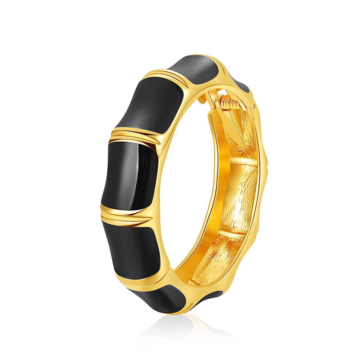 Gold Bangles Bracelets for Women Chunky Bracelet Dainty Elliptical Enamel Bamboo Bangle Bracelet Fashion Cuff Bracelet Jewelry Gift