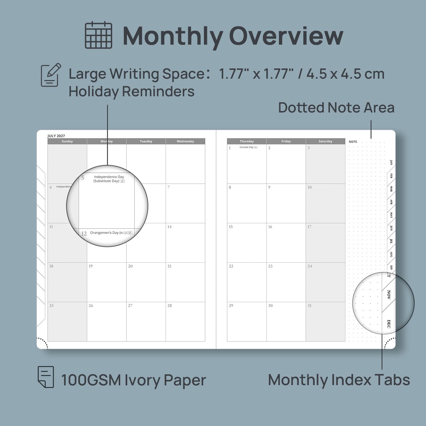 POPRUN 2027 Planner, Large-8.5" x 10.5", 2027 Weekly Calendar Planner (Jan 2027-Dec 2027) with Hourly Time Slots, Weekly Monthly Appointment Book for School & Work, Leather Softcover - Burgundy
