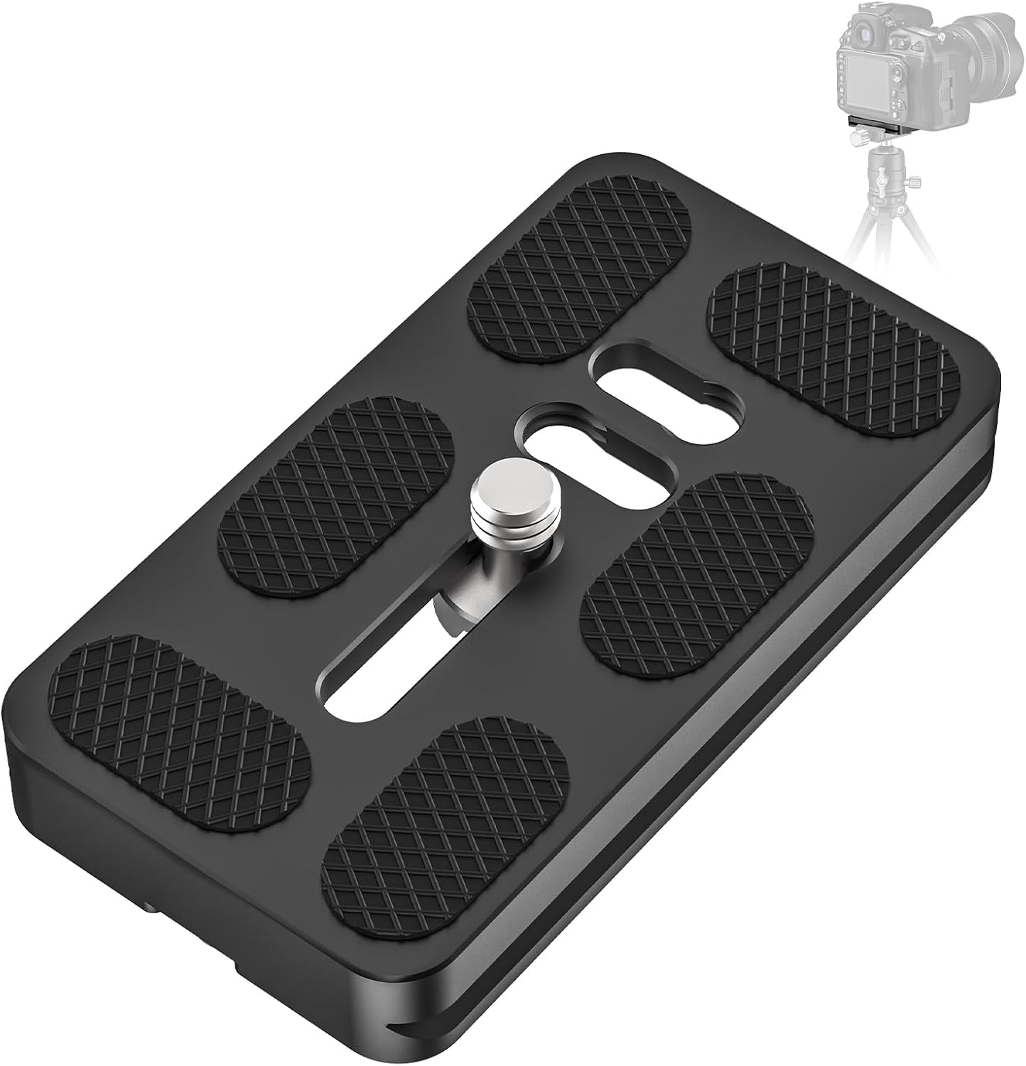 CAVIX PU-70 (1/4-20 Arca-Swiss Compatible Quick Release Plate, Lightweight Aluminum Alloy with Non-Slip Pad