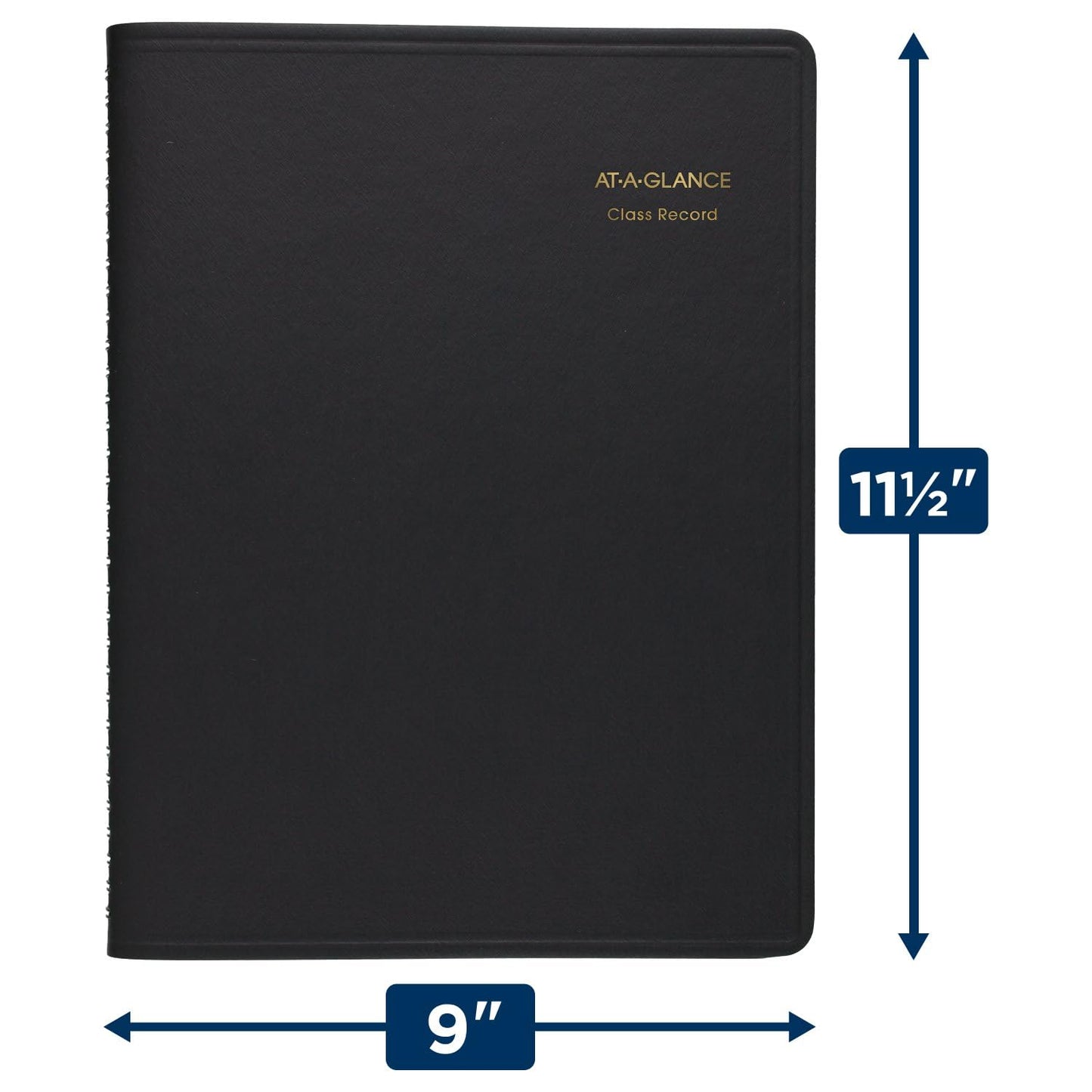 AT-A-GLANCE Undated Class Record Book, 8-1/4" x 11", 10 Weeks, 35 Students, Black (8015005)