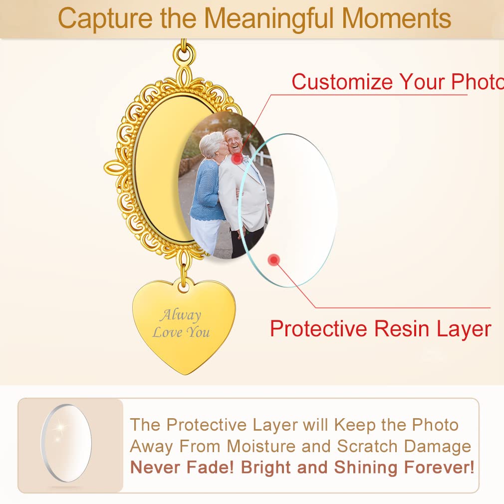 Custom4U Memorial Bouquet Charms for Wedding Custom Photo Pins