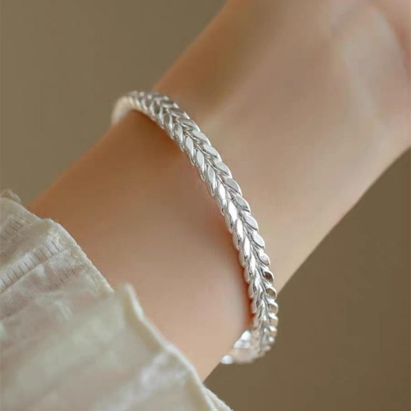 Baoaichi Handmade 925 Sterling Silver Bangle For Women Adjustable Silver Wrap Bracelets Boho Weave Pattern Cuff Bracelets Trendy Braided Bangles Jewelry Birthday Gifts for Women Wife