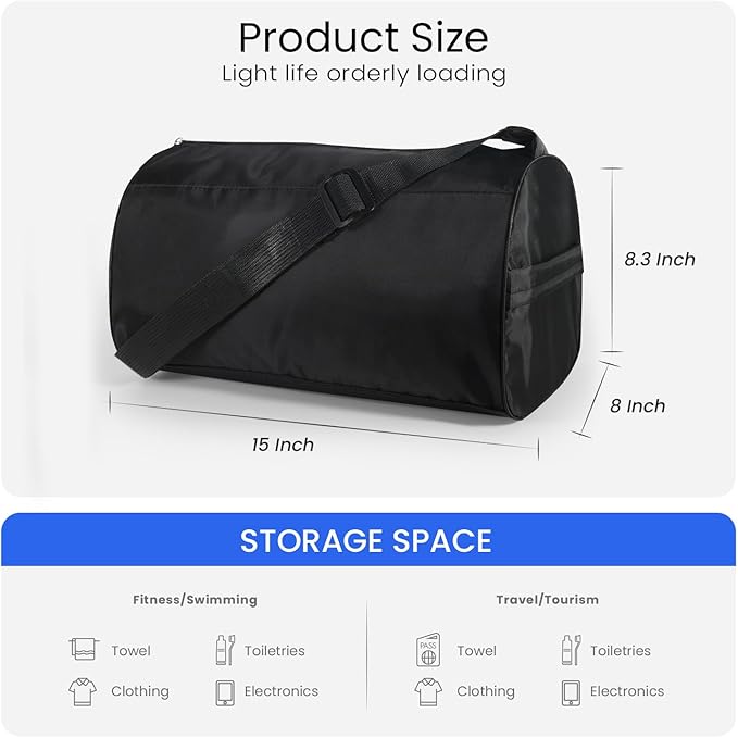 C&F BOGMOST Small Gym Bag for Women & Men,Small Lightweight Duffel Bag Carry On Bags Mini Duffel Travel Bag Waterproof Sports Bags for Workout/Sport/Travel, Purplish Red