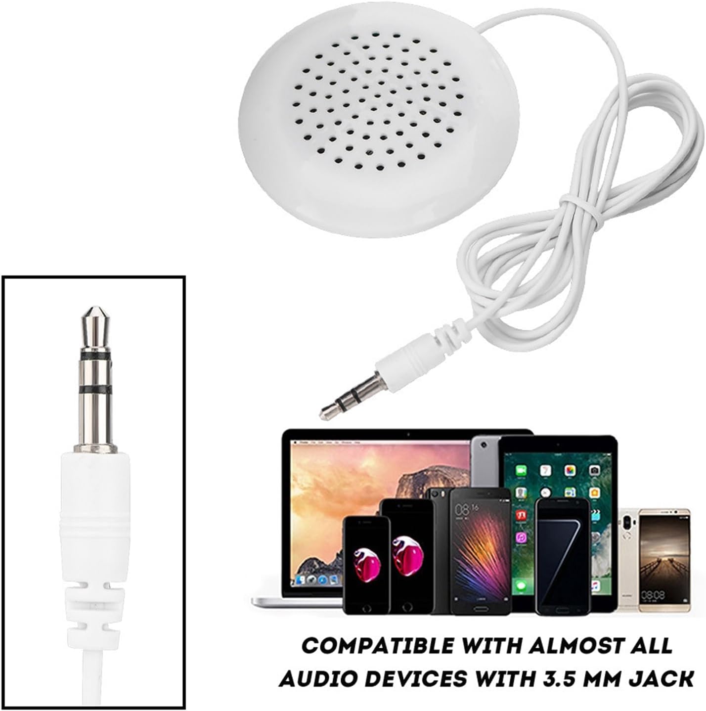 Cuifati 2PCS 3.5mm 3.5mm MP3 Mini Stereo Speaker,New DIY Pillow Speaker Mini Stereo Speaker,True HD and Unique Soft
