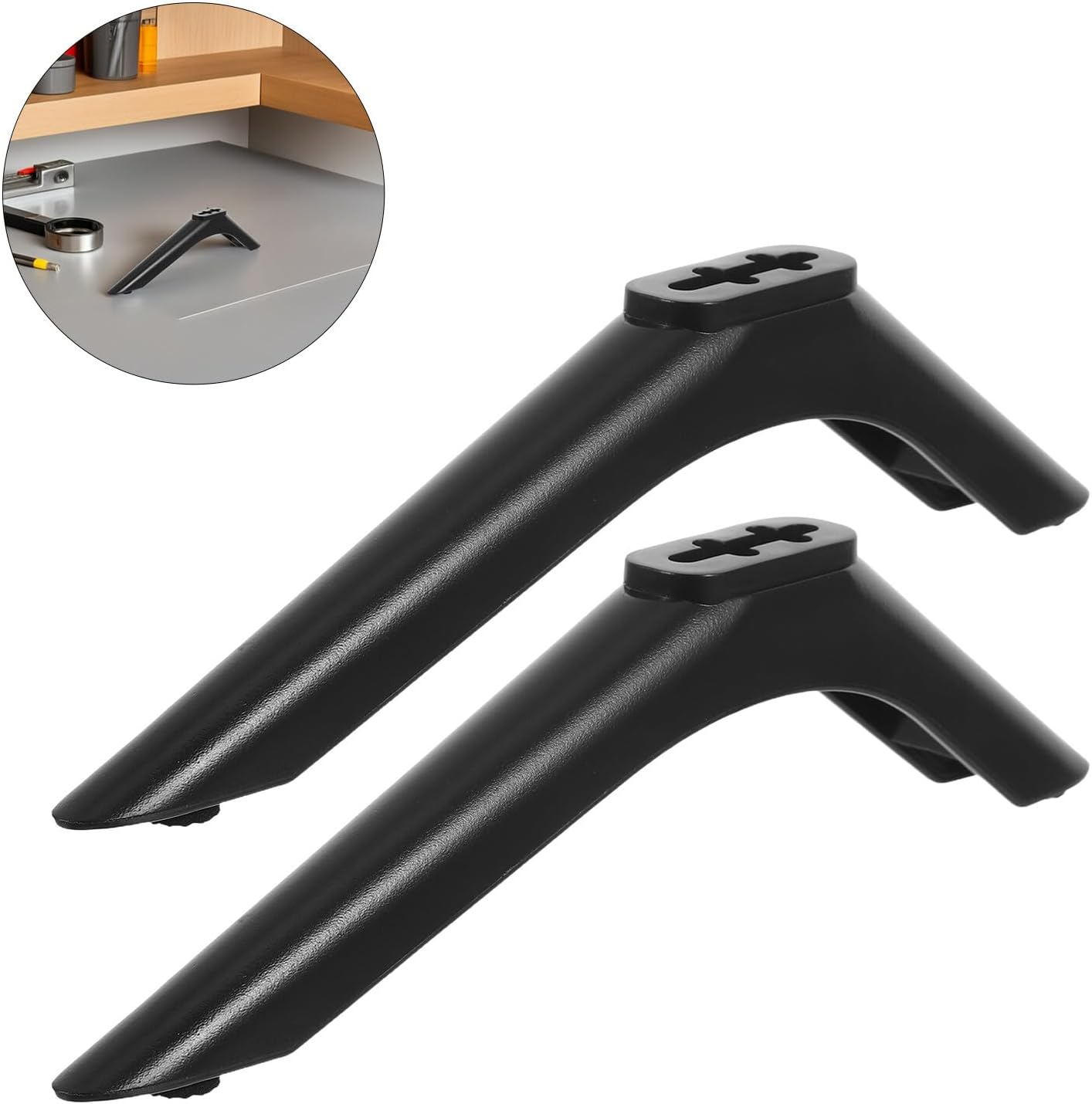 ARTIBETTER 32-43 Inch Universal Tv Stand Base and Support Brackets for LCD LED Televisions with Screws, Tabletop Tv