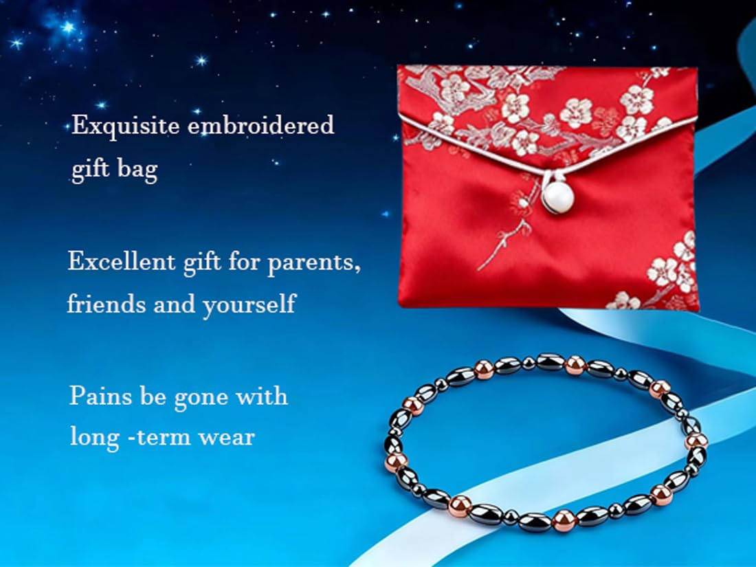 Drkao 2 pack Copper Magnetic Anklets for Women Copper Magnetic Therapy Anklet Magnet Better Christmas Gift for Family, Birthday, Anniversay Gift, Pulsera De Cobre Para Mujer for Parents For Mother