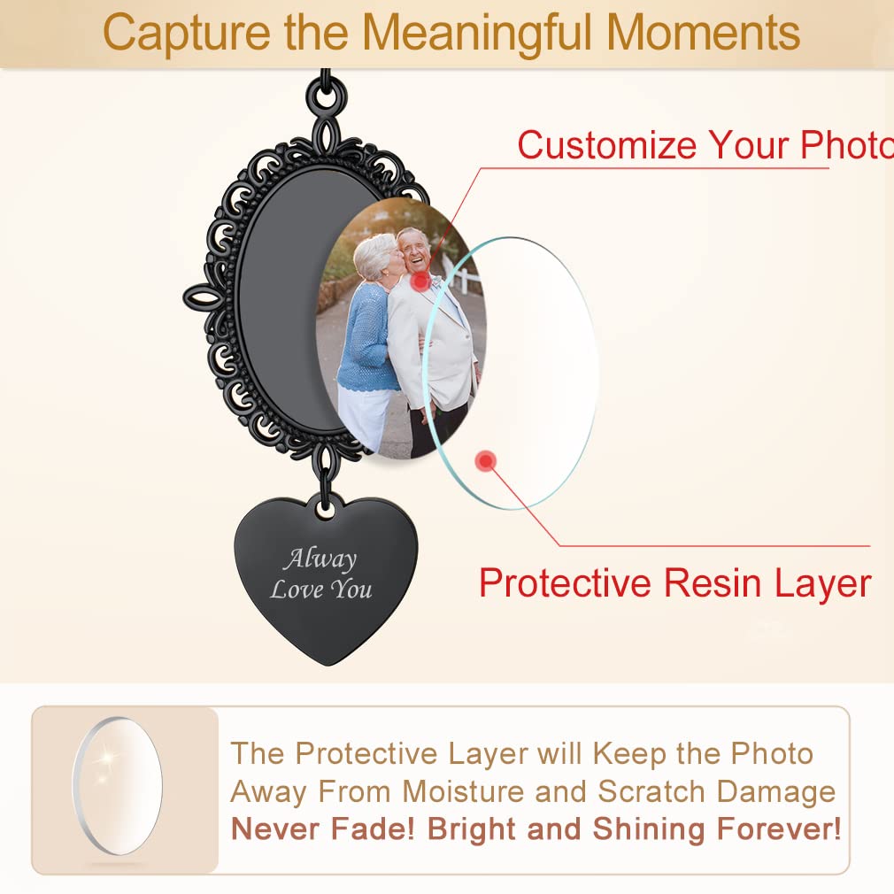 Custom4U Photo Charm for Wedding Bouquet Custom Memorial Wedding Gifts with Pictures