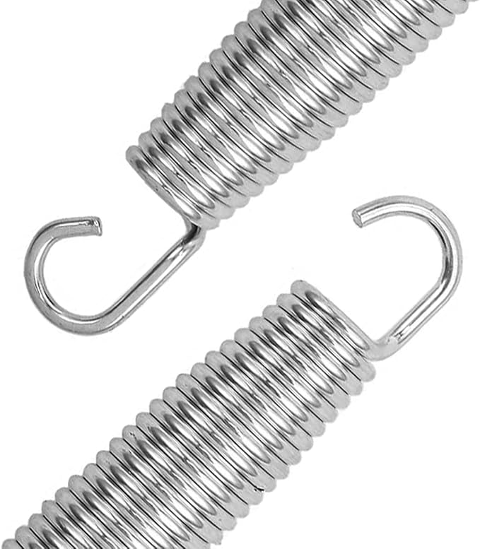 5-1/2" Trampoline Springs, Heavy Duty Stainless Steel High Tensile Replacement Trampoline Springs Set with a Spring Tool for Easy Assembly 16Pcs