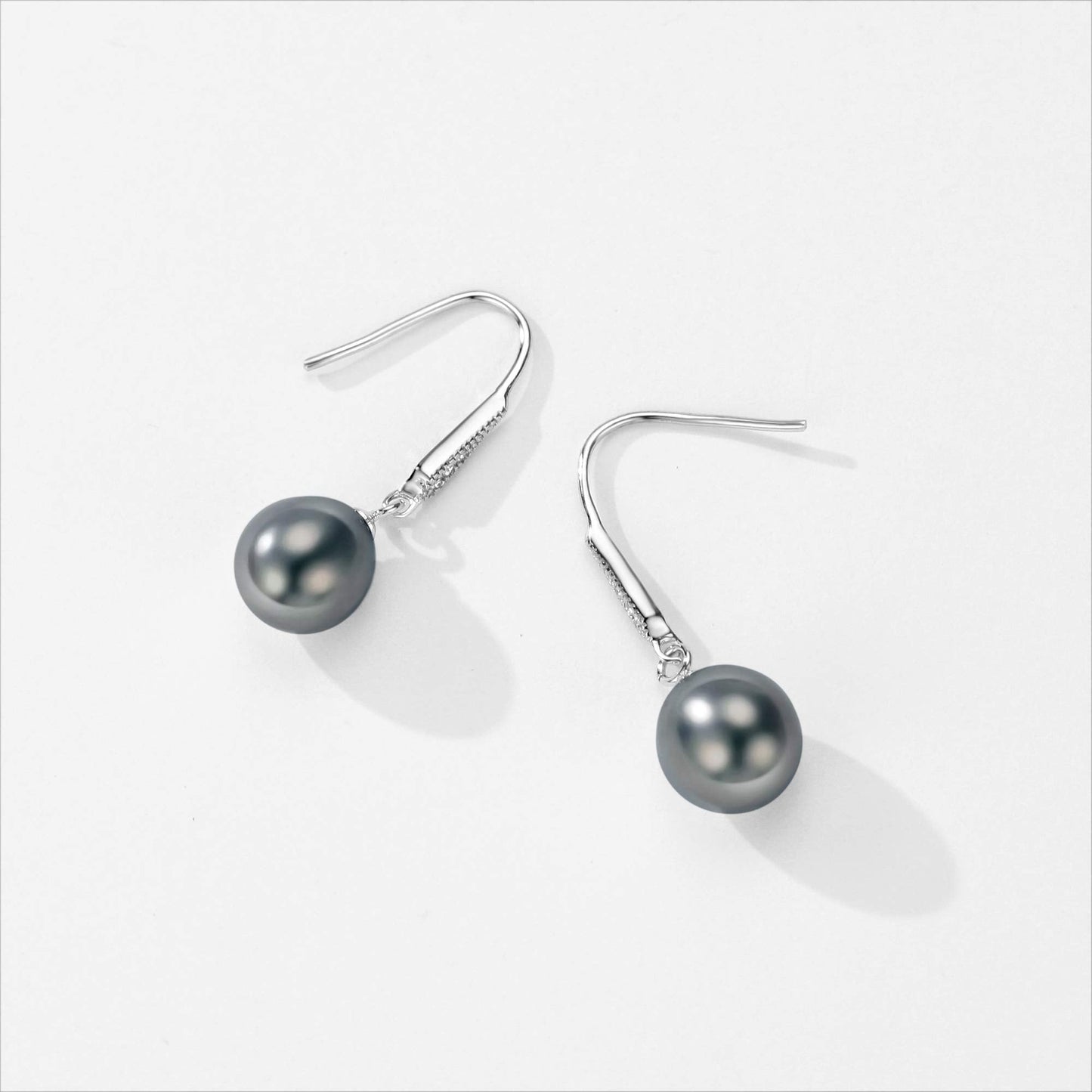 Black Freshwater Pearl Earrings Dangle Drop Earrings Sterling Silver Accented Fine Jewelry For Women
