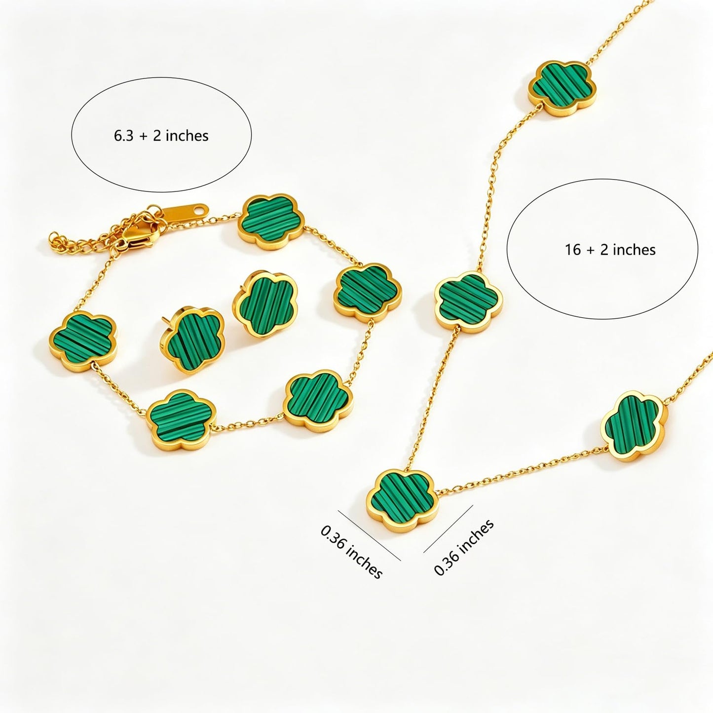 Classic Floral Jewelry Set for Women, Necklace and Bracelet Set, Necklace and Earring Set, Trendy Fashion Accessories
